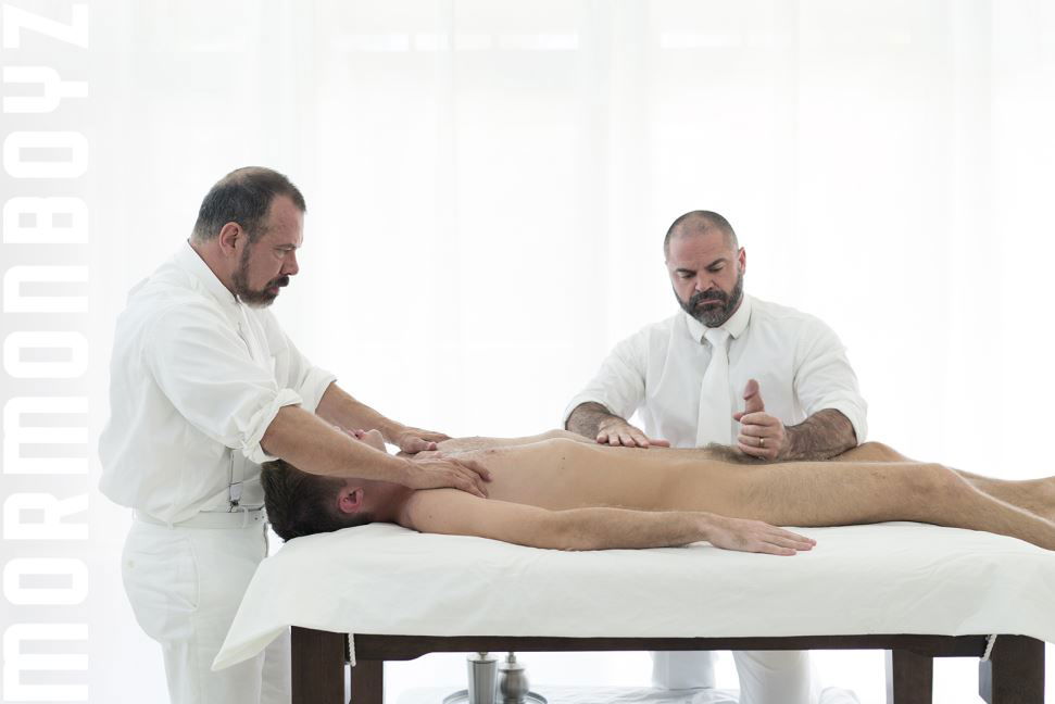 Elder Gardner, President Ballard and Bishop Angus