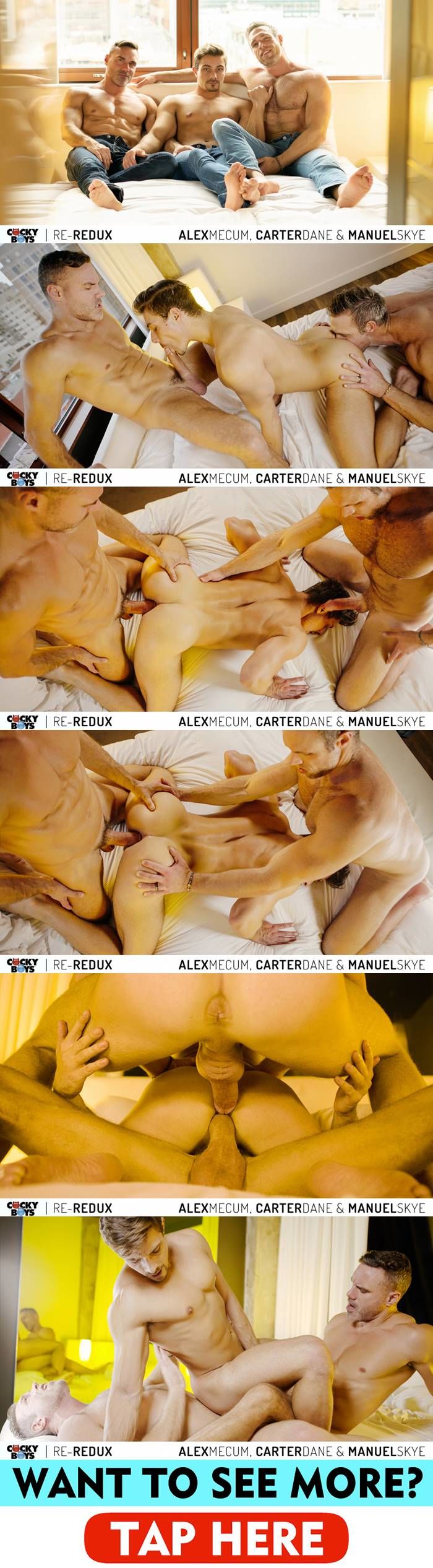 CockyBoys: Alex Mecum, Carter Dane & Manuel Skye