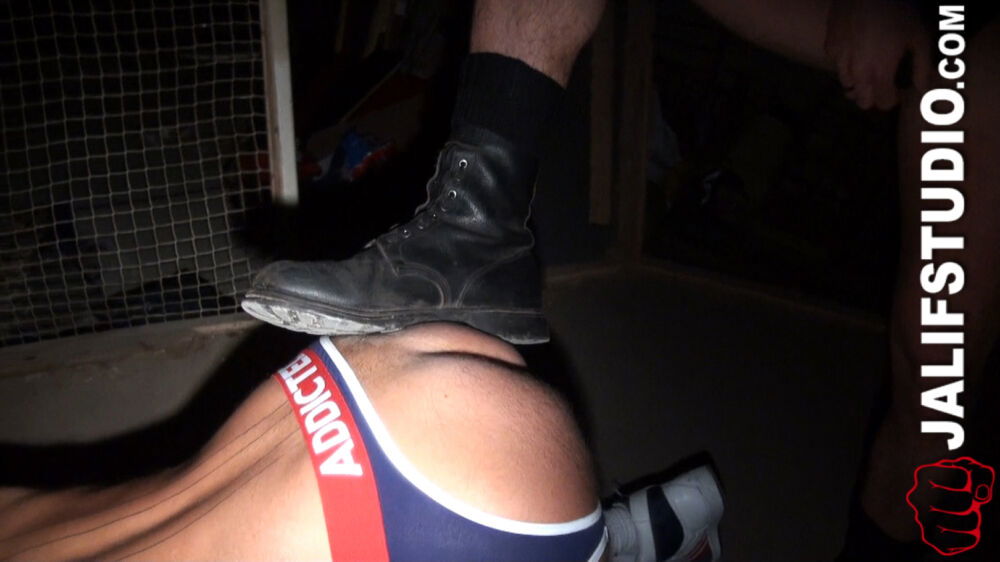 Leatherman Jeff Stronger Uses His Boot Licking Slave