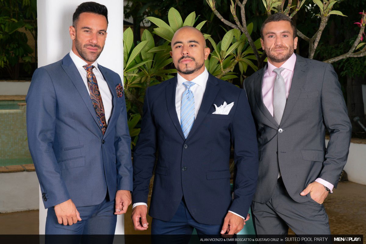 Suited Pool Party: Alan Vicenzo, Emir Boscatto & Gustavo Cruz 3
