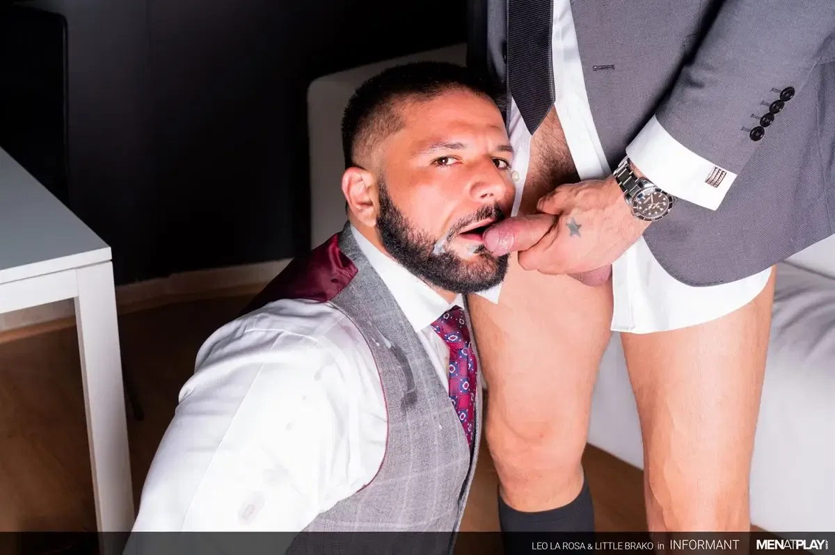 Little Brako Stains Leo La Rosa's Suit With Cum 9