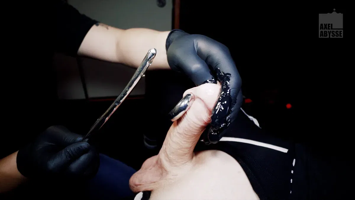 Bound Axel Abysse Enjoys Fisting & Sounding 11