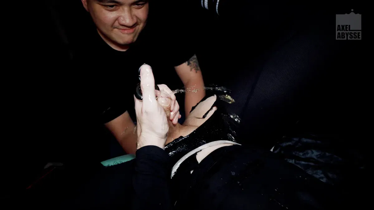Bound Axel Abysse Enjoys Fisting & Sounding 20