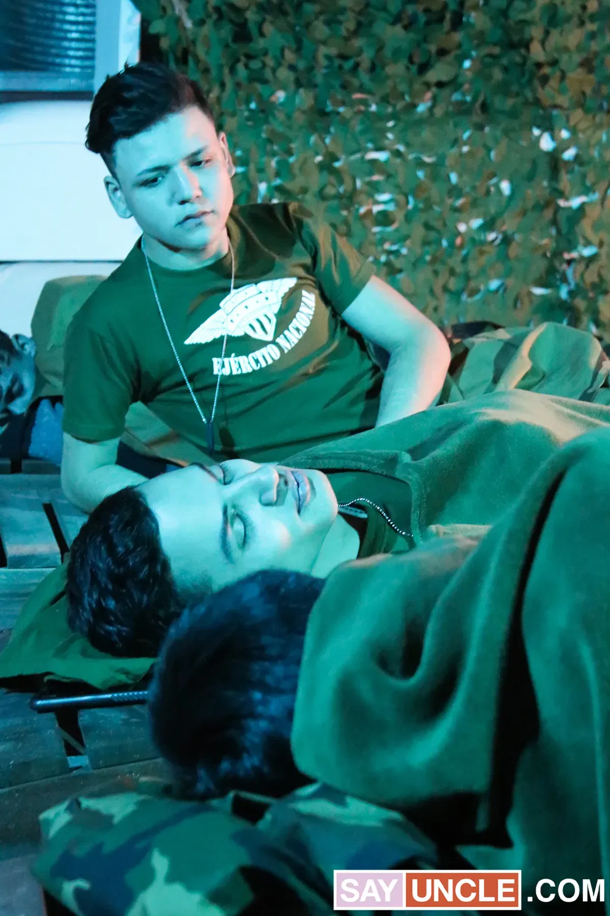 The Barracks At Midnight - Four Soldiers Bareback