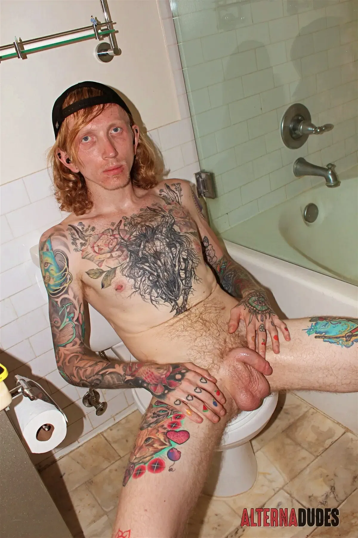 Logan Flood Strokes His Cock On The Toilet 8