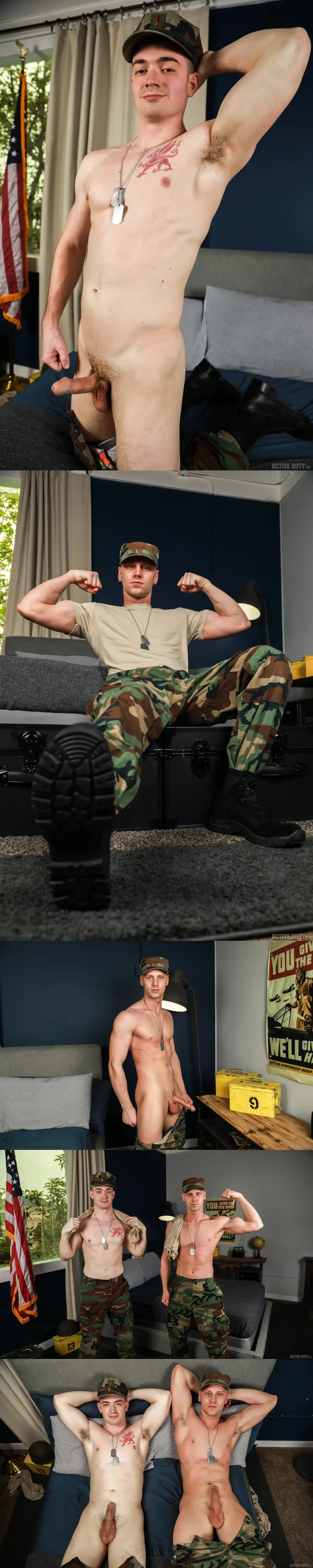 Soldiers Brandon Evans & Damien King Have Sex