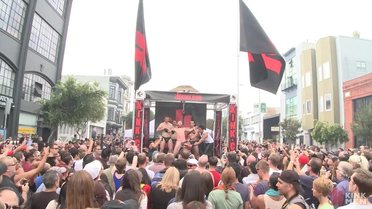 Spectacular BDSM Gang-Bang In Public 1