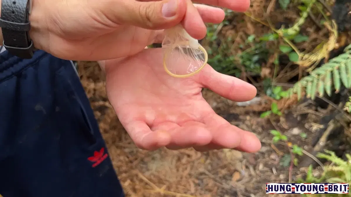 Hung Young Brit: Used Condoms Fishing 2