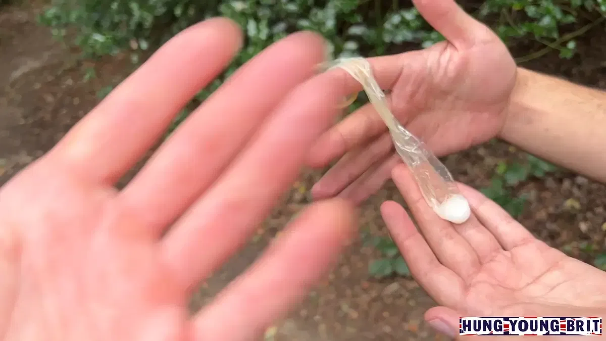 Hung Young Brit: Used Condoms Fishing 8