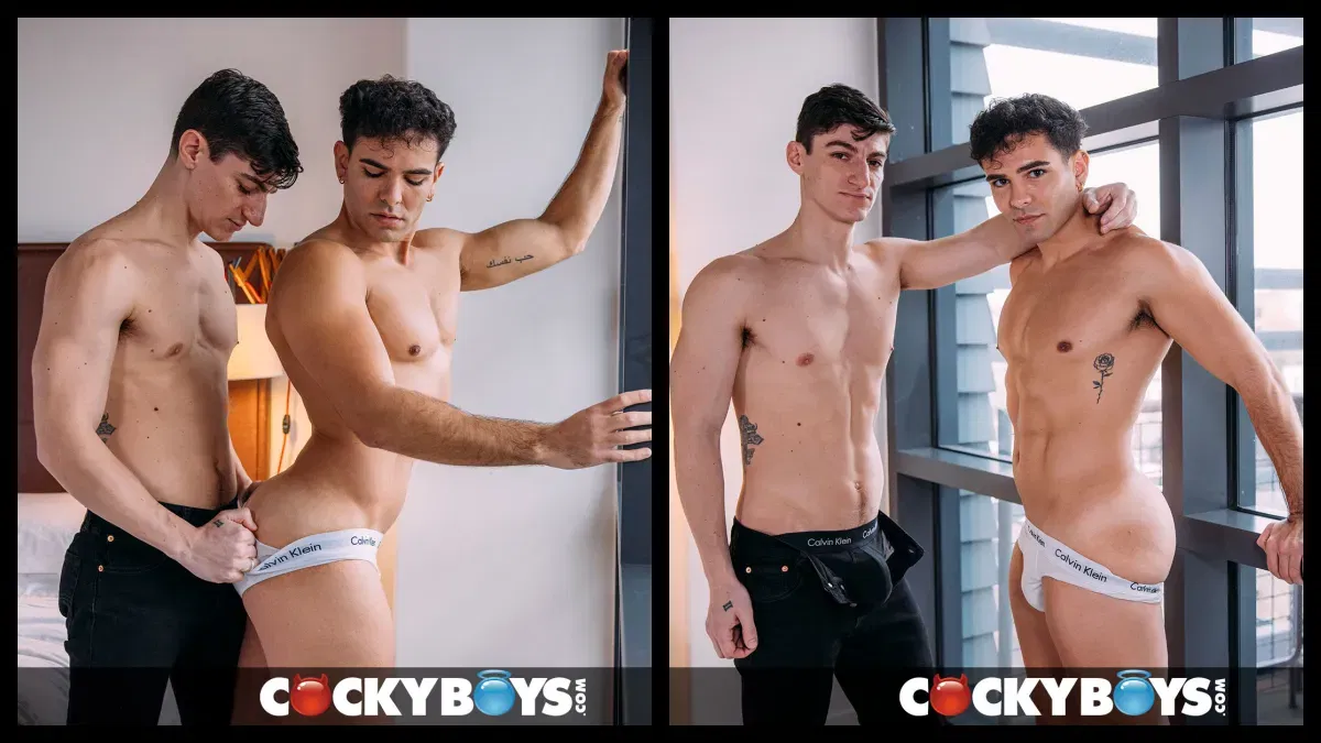 Aiden Ward Welcomes Damian Night at CockyBoys 9