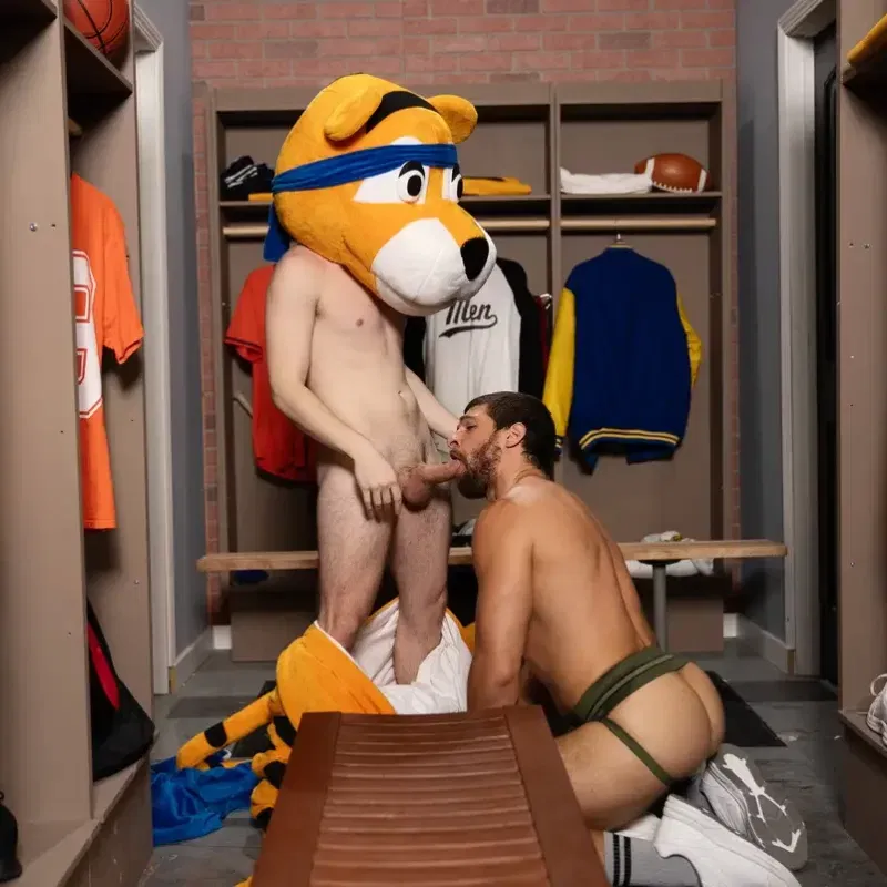 Fucked By The Mascot: Jake Preston & Shamu Azizam 9