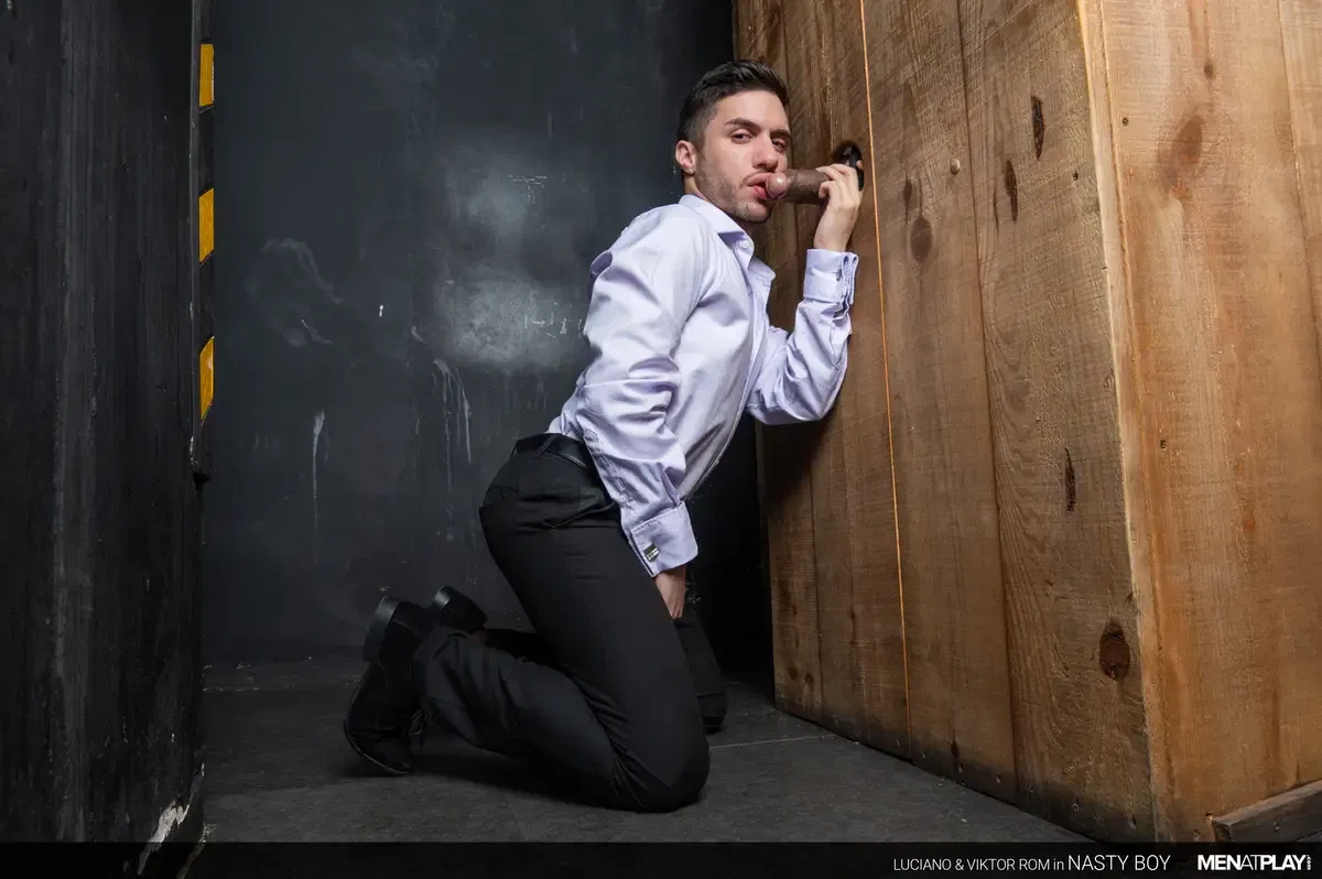 Nasty Boy Luciano Gets Used By Viktor Rom In The Glory Hole 1