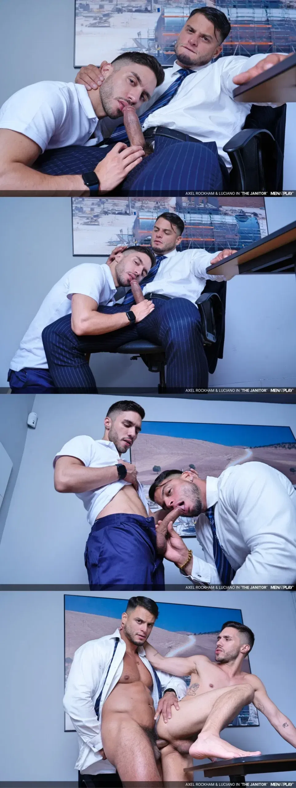 Businessman Axel Rockham Bangs Hot Janitor Luciano 1