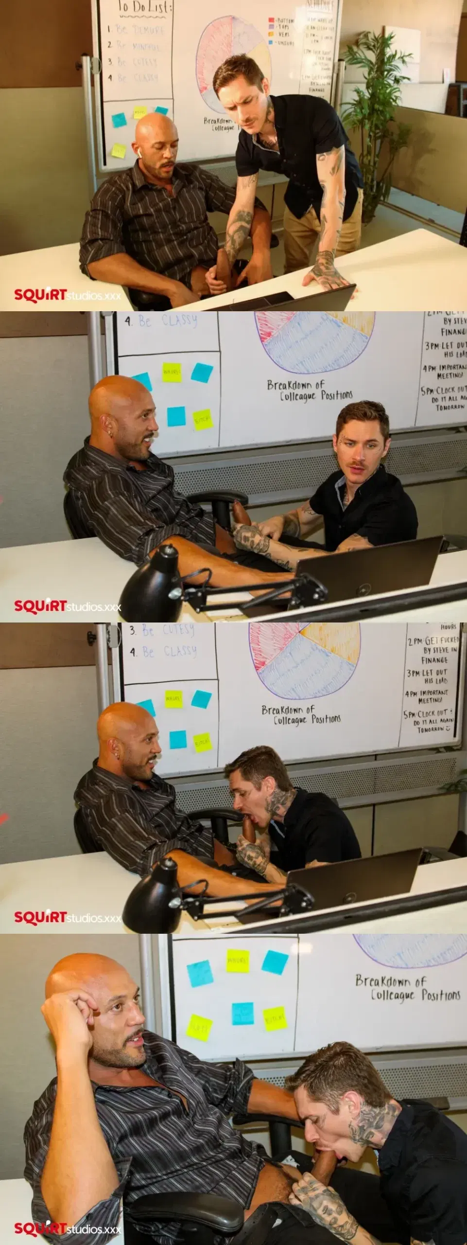 Rocky Unleashed & Zak Bishop In An Office Fantasy