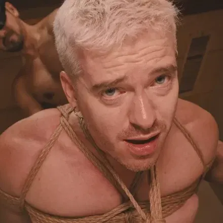 Gombe Fists Axel Abysse In Rope Bondage 6