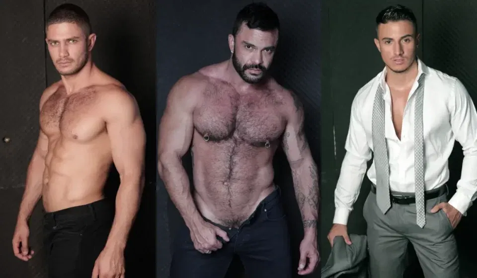Bar Threesome: Dato Foland, Klein Kerr, & Rogan Richards Gay Porn
