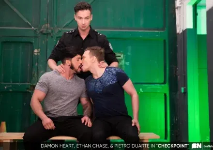 Checkpoint: Damon Heart, Ethan Chase, & Pietro Duarte Gay Porn 6