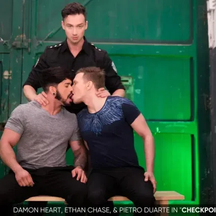 Checkpoint: Damon Heart, Ethan Chase, & Pietro Duarte Gay Porn 6