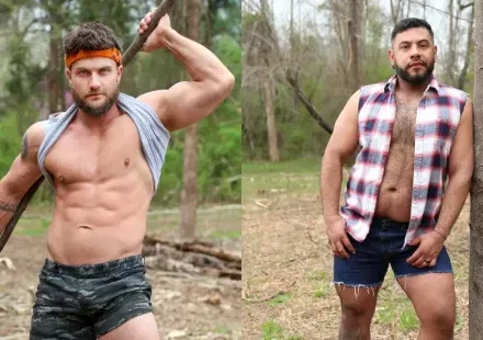 Heath Halo & Nico Bear Have Outdoor Sex Gay Porn