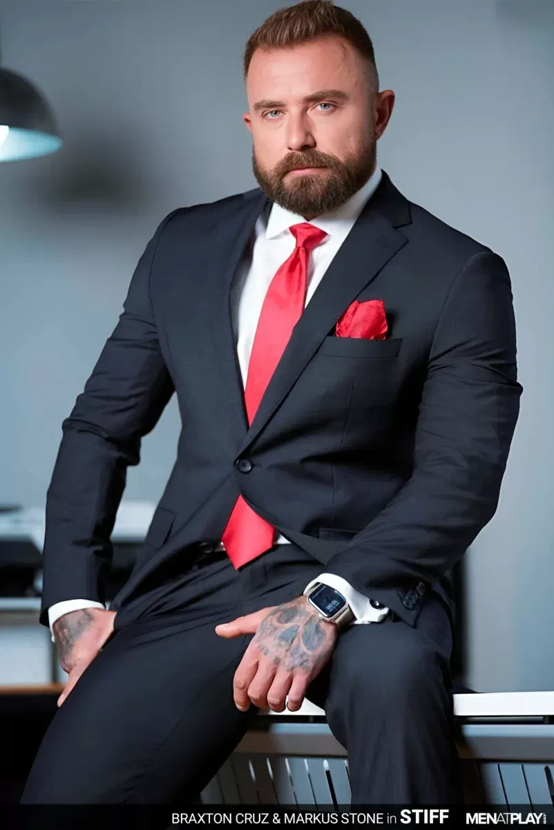 Hot Suit Fetish Porn Action With Braxton Cruz & Markus Stone Gay Porn