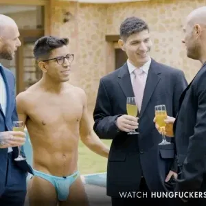 Milo Miles & Bastian Karim VS Guillaume Wayne & Dimitri Venum Gay Porn 7