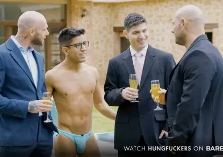 Milo Miles & Bastian Karim VS Guillaume Wayne & Dimitri Venum Gay Porn 7