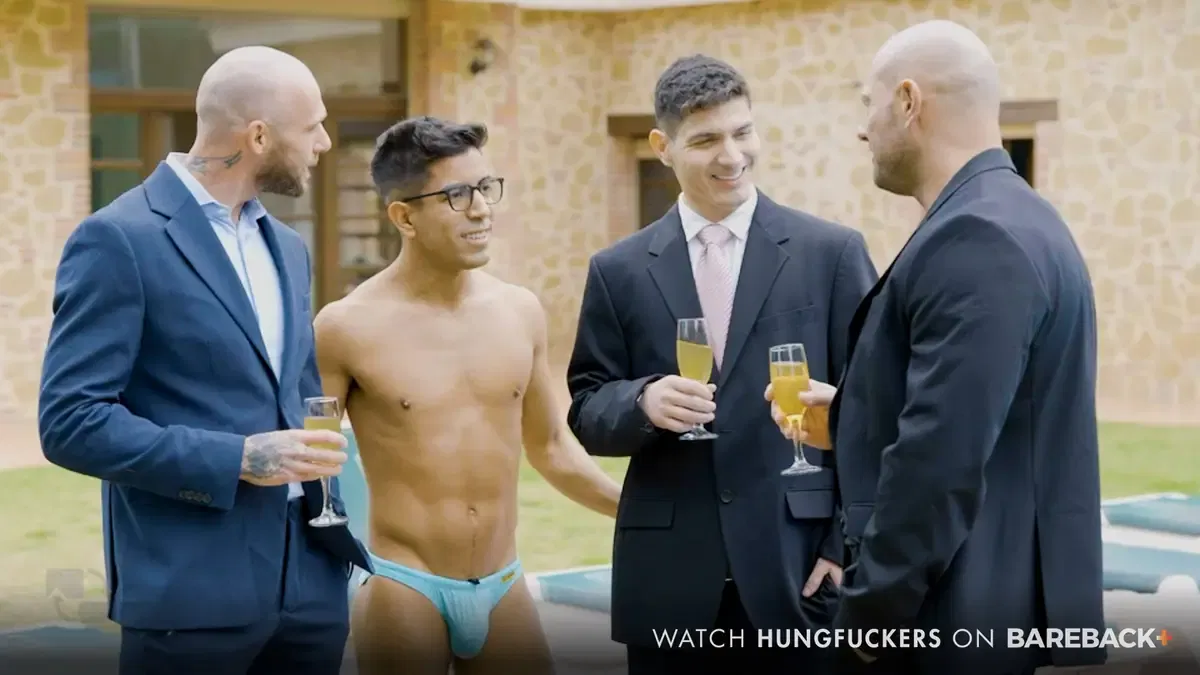 Milo Miles & Bastian Karim VS Guillaume Wayne & Dimitri Venum Gay Porn 7