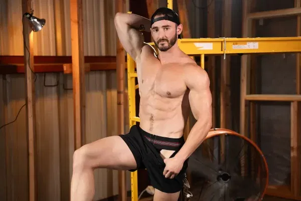 Spit & Cum: Andrew Rage, Scott Braun, River North, & David Rage Gay Porn 2