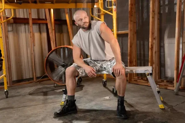 Spit & Cum: Andrew Rage, Scott Braun, River North, & David Rage Gay Porn