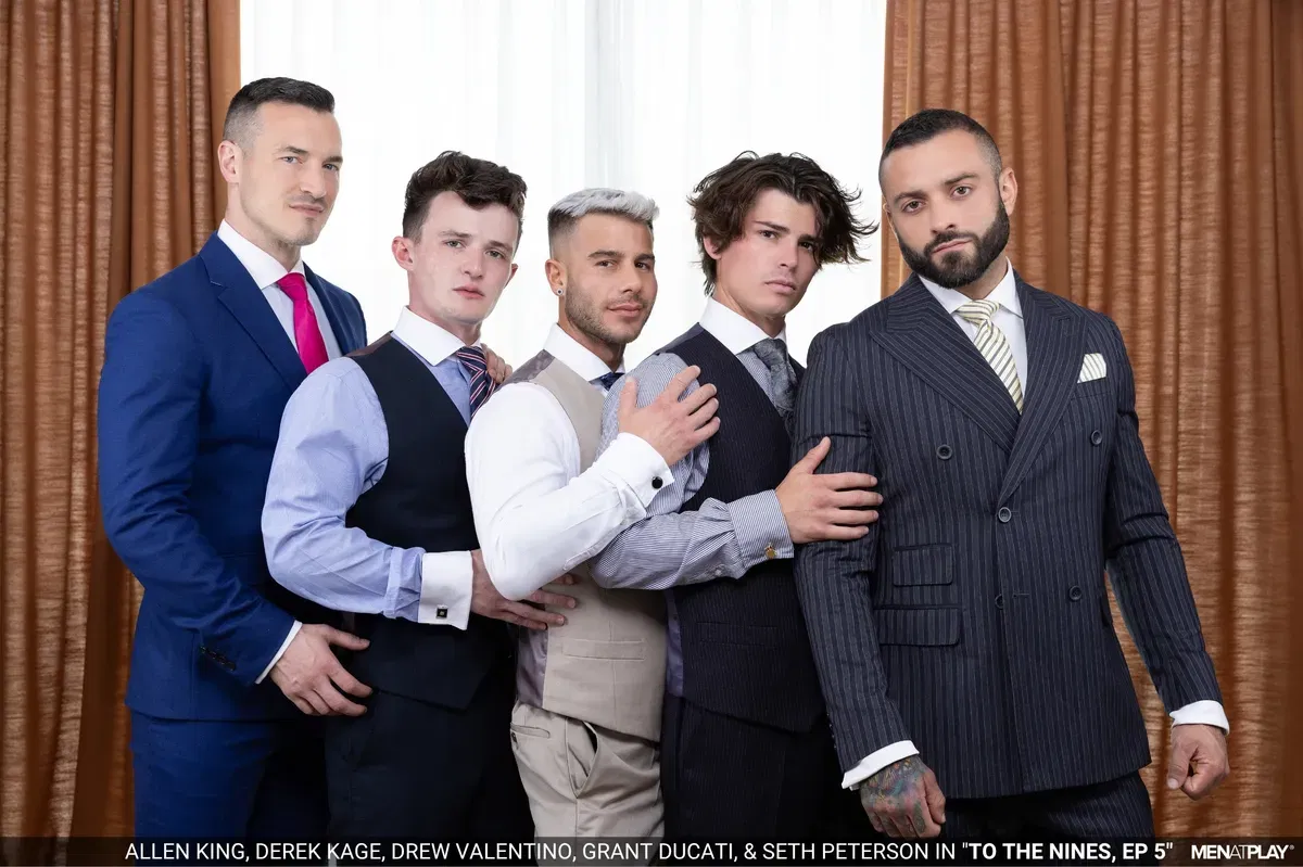 To The Nines: The Final Orgy With Derek Kage & Drew Valentino Gay Porn 2