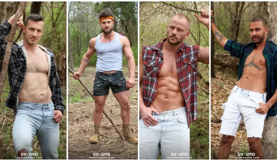 Derek Kage's DP With Heath Halo, River North, & King Cuba Gay Porn