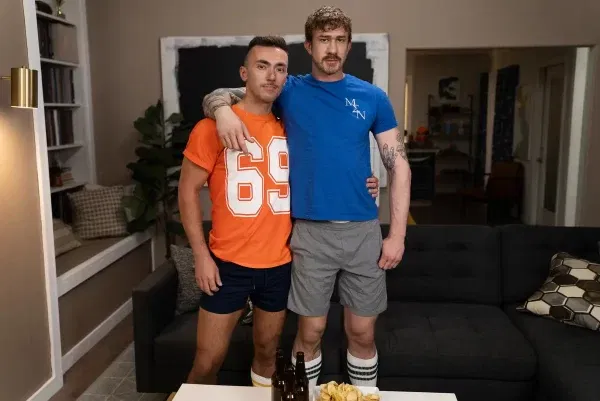 Fantasy Football Fuckers: Joey Dane & Evan Jordie Gay Porn 5