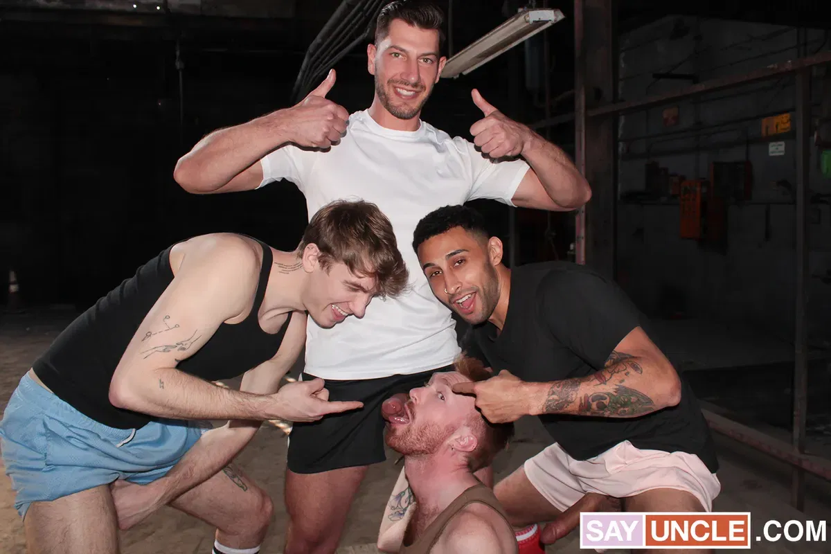 Lance Woods Bottoms For 3 Soccer Players Gay Porn 1