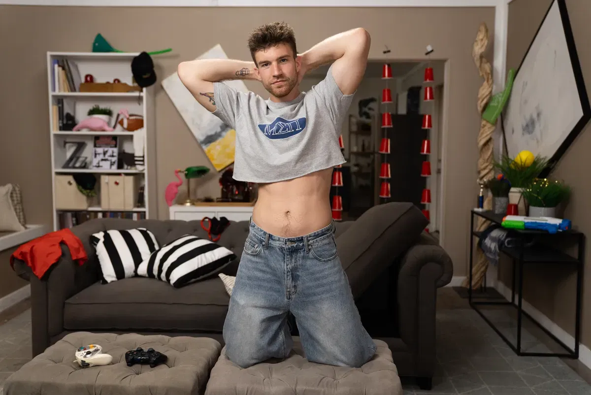 Panic at the Frat House 2: Jayden Marcos, Oliver Marks & Carter Collins Gay Porn 3