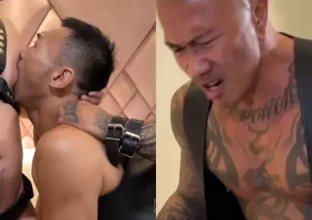 Asian Leather Foursome With Damian Dragon Gay Porn