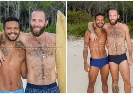 Brazilians Enzo & Felipe Are So Hot On Island Studs! Gay Porn