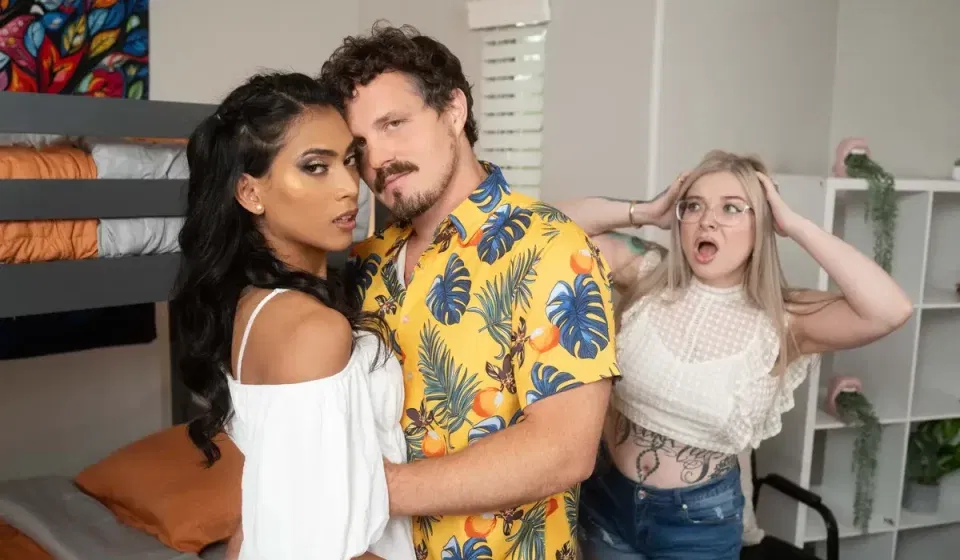 Chanel Chance & Robby Apples In Hostel Peeper Gets Some Dick By TransAngels Gay Porn