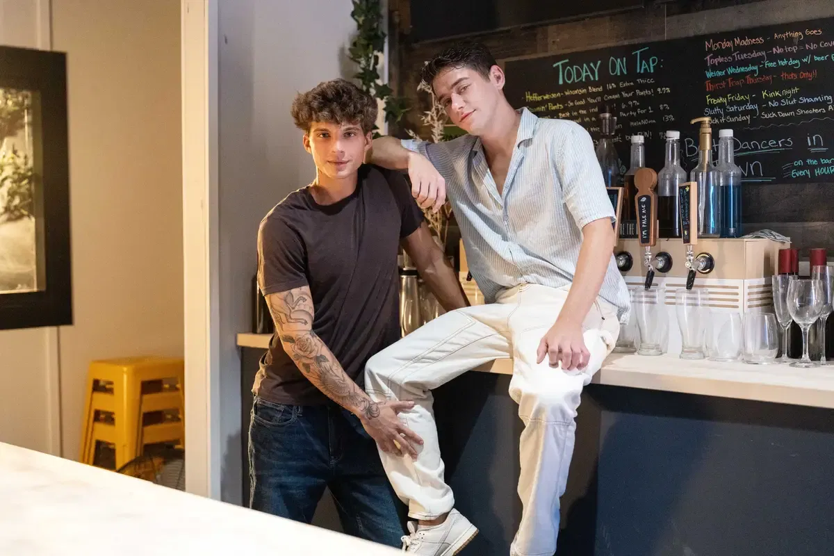 Leo Levine Breeds Bartender Joey Mills On MEN Gay Porn 7