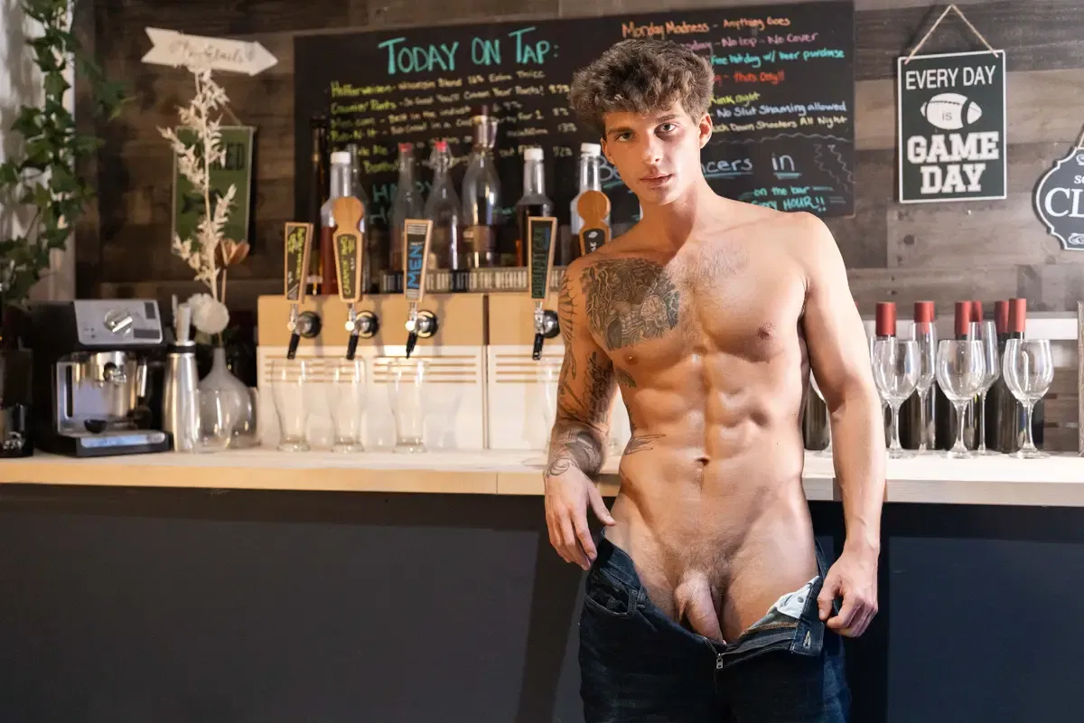 Leo Levine Breeds Bartender Joey Mills On MEN Gay Porn 8
