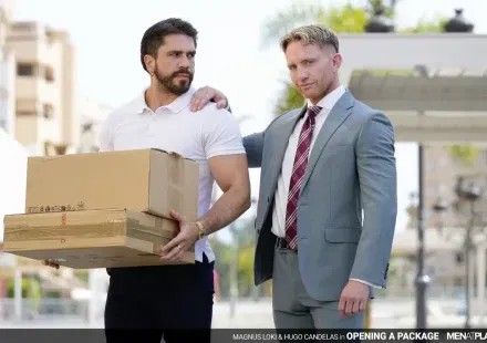 Opening A Package: Hugo Candelas & Magnus Loki At MenAtPlay Gay Porn