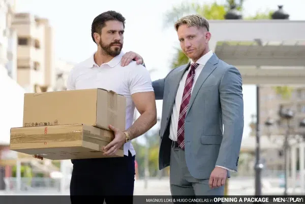 Opening A Package: Hugo Candelas & Magnus Loki At MenAtPlay Gay Porn