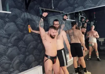 Sir Joshua Trains Kinkoer & Axel Abysse For Deep-Throating Gay Porn