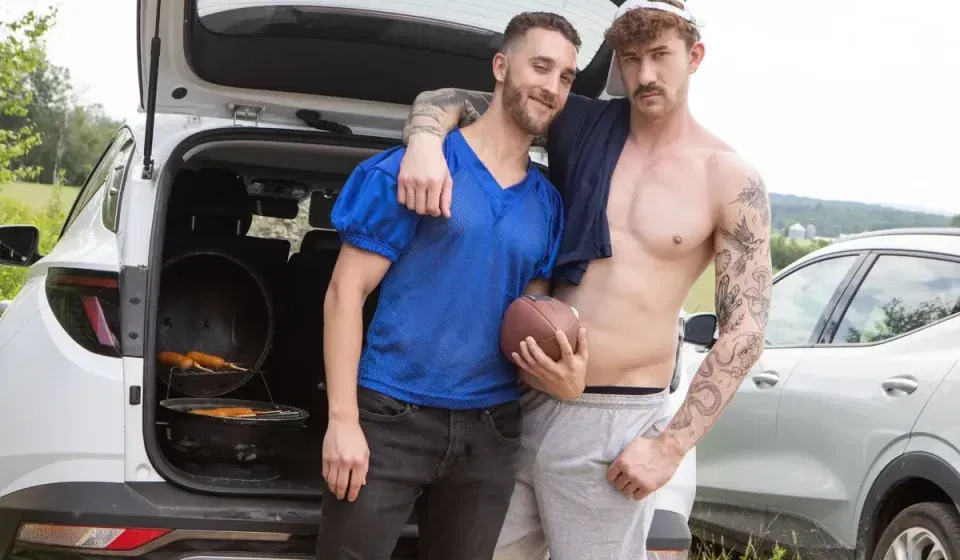 Tailgate Cum Fiesta: Adam Banks & Evan Jordie Tailgate Cum Fiesta: Adam Banks & Evan Jordie Gay Porn 4