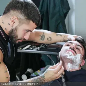 Barber Brock Banks Bangs Ian Greene On The Barber Chair Gay Porn