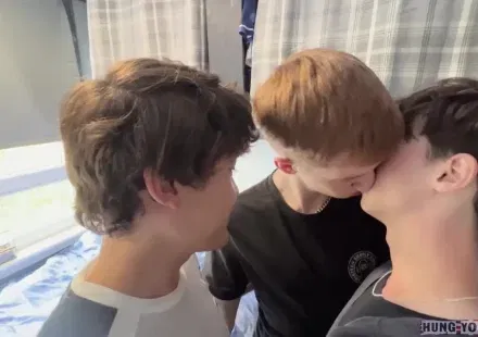 Hung Young Brit: Three Twinks, One Wild Ride Gay Porn