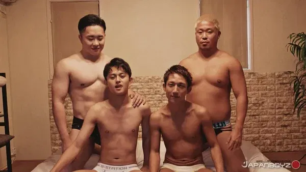 Japanese Gay Orgy: TonTon & Kosuke Dominate Darou & Kazuto Gay Porn Japanese Gay Orgy: TonTon & Kosuke Dominate Darou & Kazuto Gay Porn