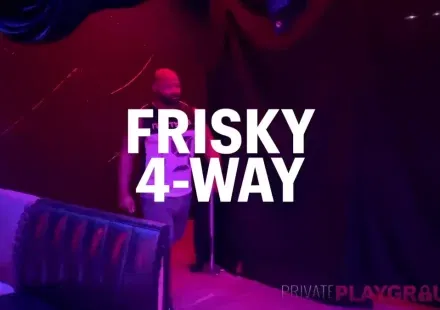 Frisky 4-Way's Bareback Bear Bash Gay Porn