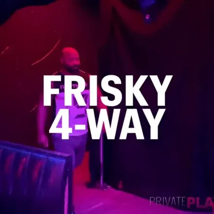 Frisky 4-Way's Bareback Bear Bash Gay Porn