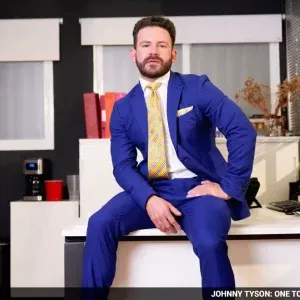 Johnny Tyson Masturbates In A Blue Suit Gay Porn