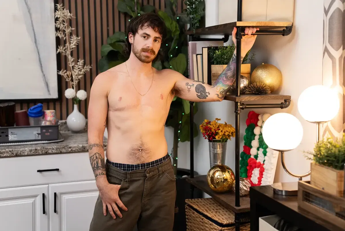 Merry Fuckers: Austin Spear, Aiden Dean, & Tony Genius Gay Porn 6